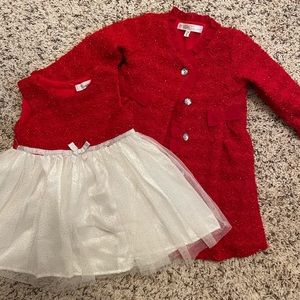Nannette Baby Christmas Dress and Coat (12M)